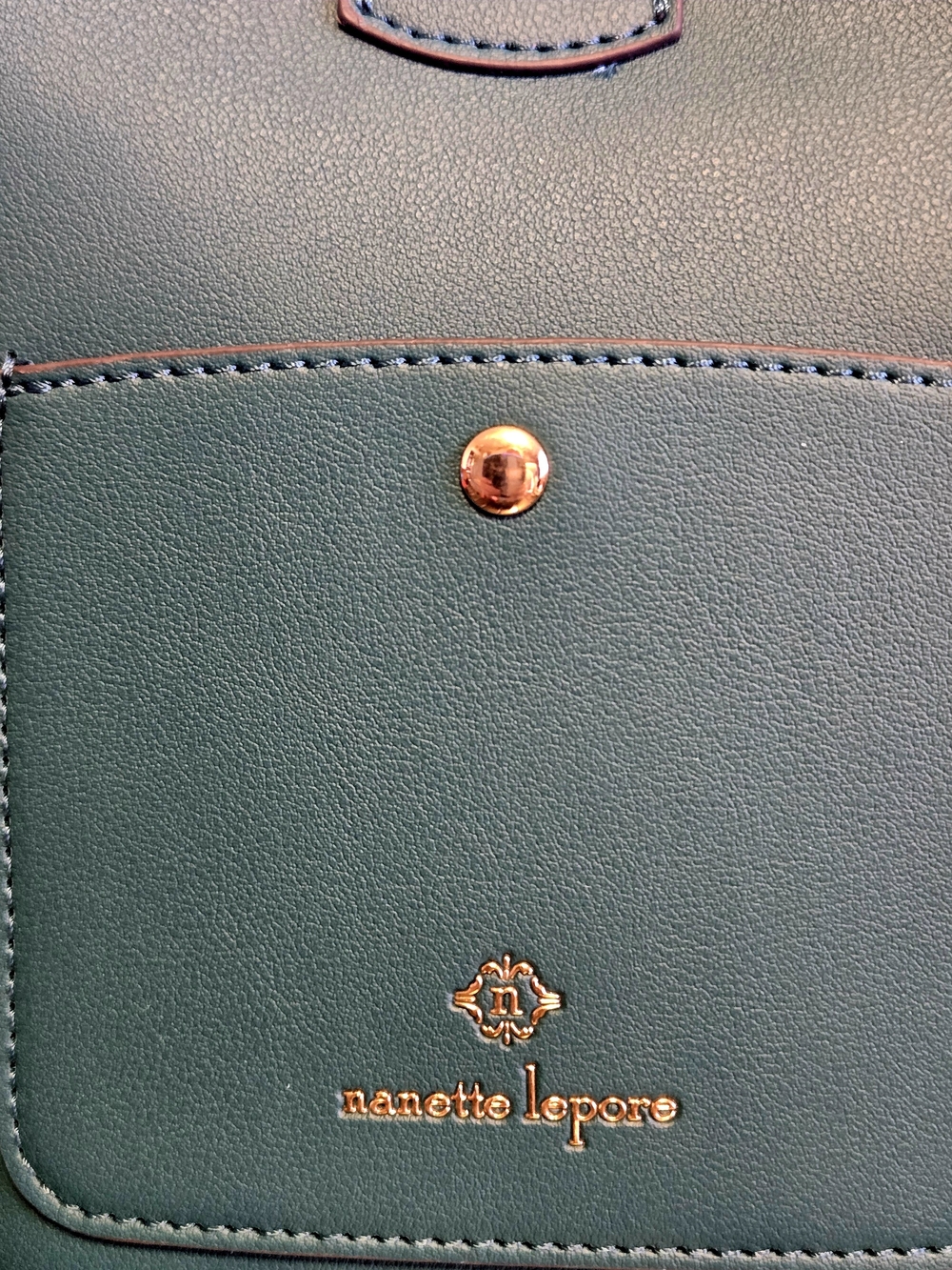 NEW Nanette Lepore Isabela Mediterranean Convertible Bucket Bag Purse Green NWT - Picture 9 of 10
